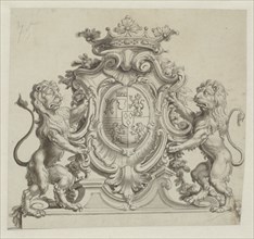 Design for the award winning coat of arms Salm-Reiferscheidt-Dyck, c.1735. Creator: Anon.