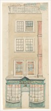 Exterior of the store of bookseller and publisher Samuel Leigh in London, 1814-c.1840. Creator: Anon.