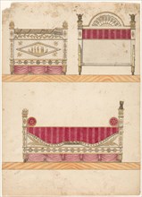Design for a crib, c.1790. Creator: Anon.