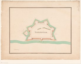 Map of Thionville, c.1710. Creator: Anon.