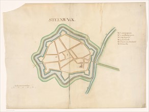 Map of Steenwijk Fortress, c.1650-c.1799. Creator: Anon.