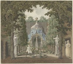 Theatre Scene in a City Garden, 1753-1811. Creator: Bernhard Heinrich Thier.
