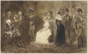 Princess Elisabeth of France in prison, May 10, 1794, 1867. Creator: Charles Rochussen.