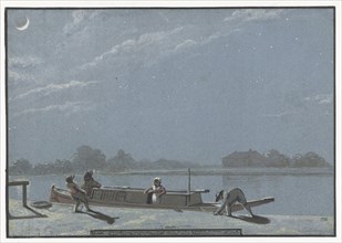The arrival of the Weesper Schuit on the Buiten Amstel (Diary, November 19), 1805-1808. Creator: Christiaan Andriessen.