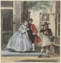 Scene from "Pefroen with the sheep head", 1740. Creator: Cornelis Troost.