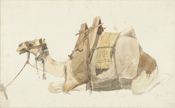 Loaded camel, 1821-1847. Creator: Prosper Georges Antoine Marilhat.