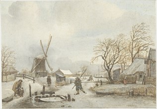 Winter landscape, 1815. Creator: Gerrit Lamberts.
