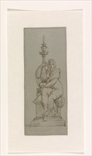Design for a candlestick, c.1795.  Creator: Giuseppe Cades.