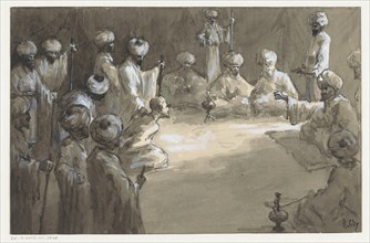 Men's meeting, 1910 or earlier.  Creator: Louwerse, H.C..