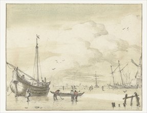 Winter view, 1634-1700. Creator: Jan van de Cappelle.