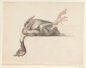 Plucked bird, hanging down with the head, 1775-1833. Creator: Jean Bernard.