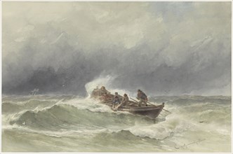 Rescue at sea, 1838-1892. Creator: Jacob Eduard van Heemskerck van Beest.