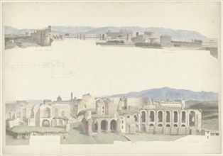 S. Giovanni E Paolo, The Villa Mattei and the Imperial Palaces, c.1809-c.1812. Creator: Josephus Augustus Knip.