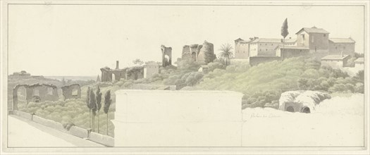 View of the Palatine Hill in Rome, with the Arch of Constantine, c.1809-c.1812. Creator: Josephus Augustus Knip.