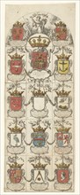 Design for stained glass window 4 donated by the Admiralty College of Amsterdam, 1666-1669 Creator: Pieter Jansz.