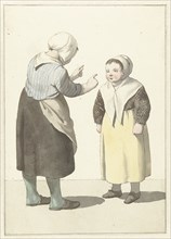 Two opposing girls, 1700-1800. Creator: W. Barthautz.