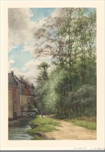 View along the canal at the Bezuidenhout in the Hague forest, 1857-1892. Creator: Willem Oppenoorth.