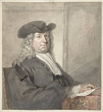 Portrait of a man with a hat and a grey wig, to the right, 1720-1792. Creator: Aert Schouman.