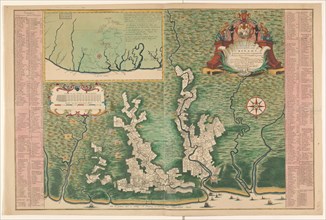 General map of Suriname, 1737-1757. Creator: Hendrik de Leth.