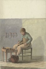 Shoemaker at work, 1700-1800. Creator: Anon.