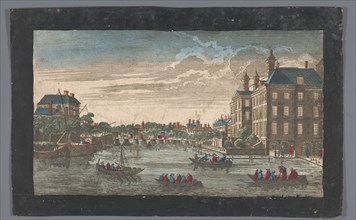 View of the Binnen-Amstel and the Diaconieweeshuis in Amsterdam, 1700-1799. Creator: Anon.