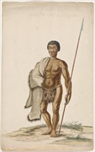 Khoekhoe man with assegaai, c.1675-c.1725.  Creator: Anon.