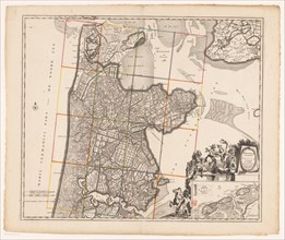 Map of Noord-Holland and part of Friesland, 1726-1750. Creator: Anon.