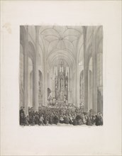 Consecration of the Roman Catholic Church in Overveen, 1856. Creator: Anon.