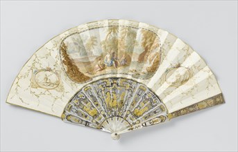 Folding paper fan with Diana and nymphs, c.1780.  Creator: Anon.