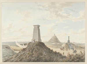 Monuments at Waterloo, 1815, 1815-1820. Creators: Anon, Gerrit Lamberts.