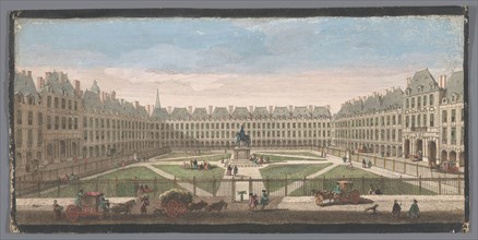View of the Place Royale in Paris, 1700-1799. Creators: Anon, Jacques Rigaud.