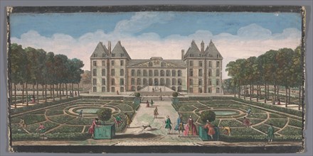 View of the garden and the Château de Saint-Maur, 1700-1799. Creators: Anon, Jacques Rigaud.