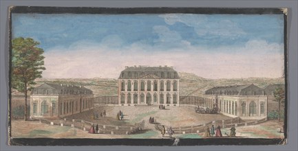 View of the front of the Chateau de Belle-Vue in Meudon, 1700-1799. Creators: Anon, Jacques Rigaud.