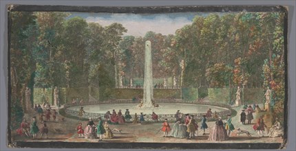 View of the Bassin des Muses in the garden of the Château de Marly, 1700-1799. Creators: Anon, Jacques Rigaud.