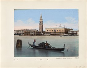 View of the Doge's Palace, the Campanile and surrounding buildings in Venice..., 1850-1876. Creator: Anon.