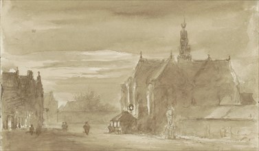 Cityscape with church, c.1803-c.1818. Creator: Arnoldus Johannes Eymer.
