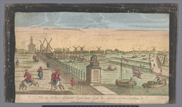 View on the Hogesluis on the Amstel, Amsterdam, 1700-1799.  Creator: Anon.