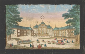 View of the facade of Huis ten Bosch Palace in The Hague, 1700-1799. Creator: Anon.