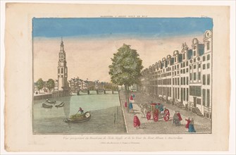 View of Montelbaan tower and interior of Amsterdam, 1700-1799. Creator: Anon.