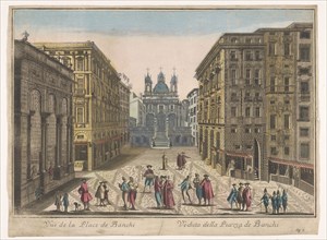 View of the Piazza Banchi in Genoa, 1700-1799. Creator: Unknown.