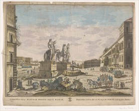 View of the Piazza del Quirinal in Rome, 1700-1799. Creator: Unknown.