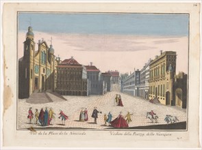 View of the Piazza della Nunziata in Genoa, 1700-1799. Creator: Unknown.