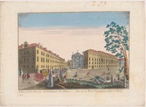 View of the Church Sant'antonio Abate and the Palazzo ArciveScovile in Udine, 1700-1799. Creator: Unknown.