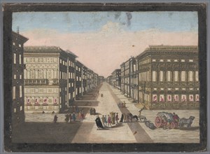 View of the Strada Nuova in Genoa, 1700-1799. Creator: Unknown.