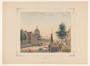 View of the Oude Vest in Leiden, 1854. Creator: Gerardus Johannes Bos.