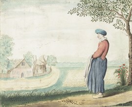 Farmers' wife in a landscape, 1655. Creator: Gesina ter Borch.