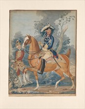Willem V on horseback, 1778. Creator: Isaac Lodewijk La Fargue.