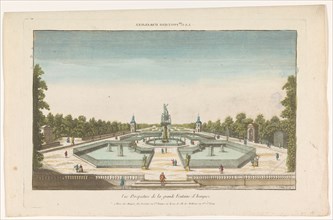 View of the fountain in a garden in Aranjuez, 1735-1805. Creator: Unknown.