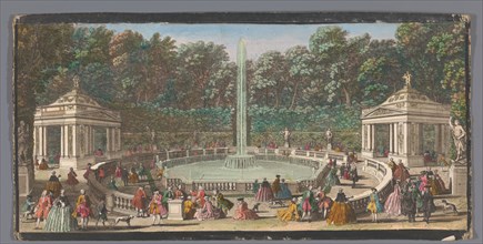 View of the Bosquet des Dômes in the garden of Versailles, c.1691-after 1753. Creator: Jacques Rigaud.