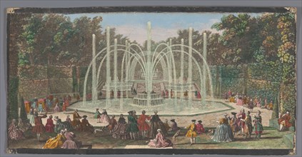 View of the Bosquet des Trois Fontaines in the garden of Versailles, c.1691-after 1753. Creator: Jacques Rigaud.